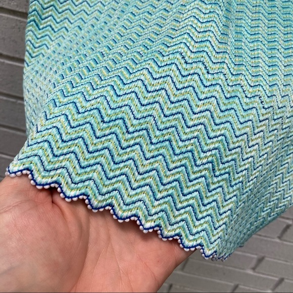 Wow Couture | Blue Chevron Dress Medium - Picture 6 of 7